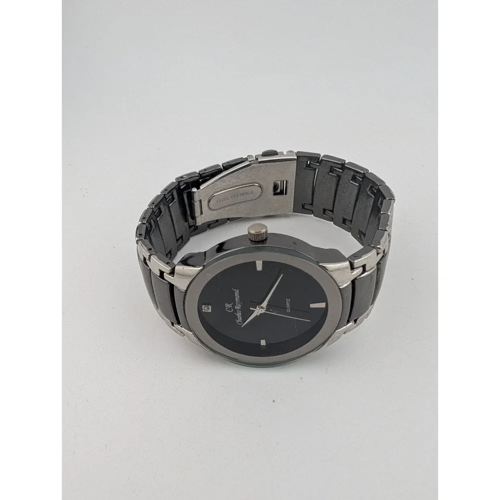 Charles Raymond Men's Watch 38mm Case Black/Silver 7.5